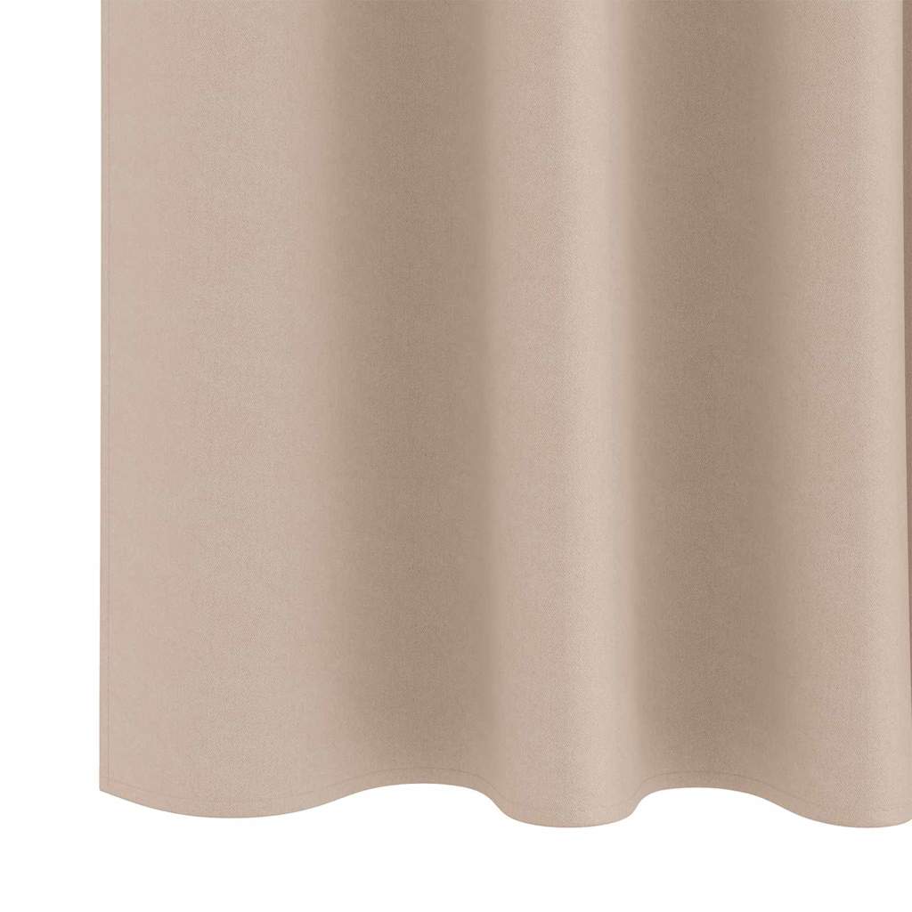 Verdunkelungs-Vorhänge mit Ringen 2 stk. Taupe 245 x 140 cm