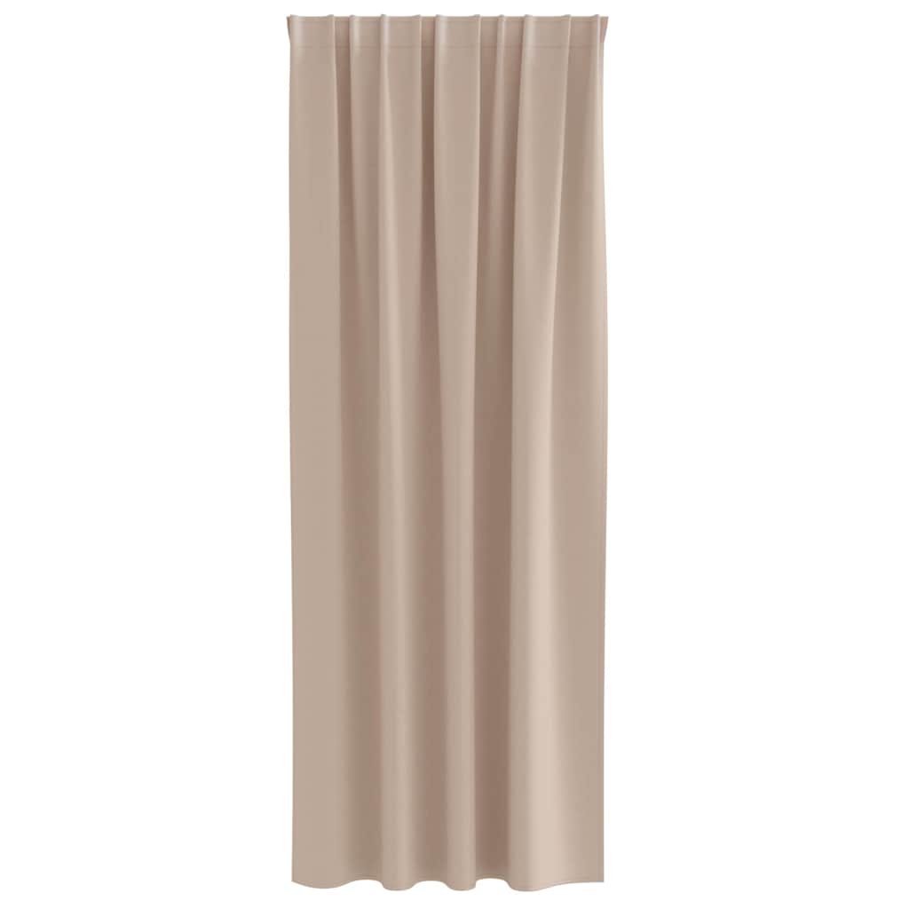 Verdunkelungs-Vorhänge mit Ringen 2 stk. Taupe 245 x 140 cm