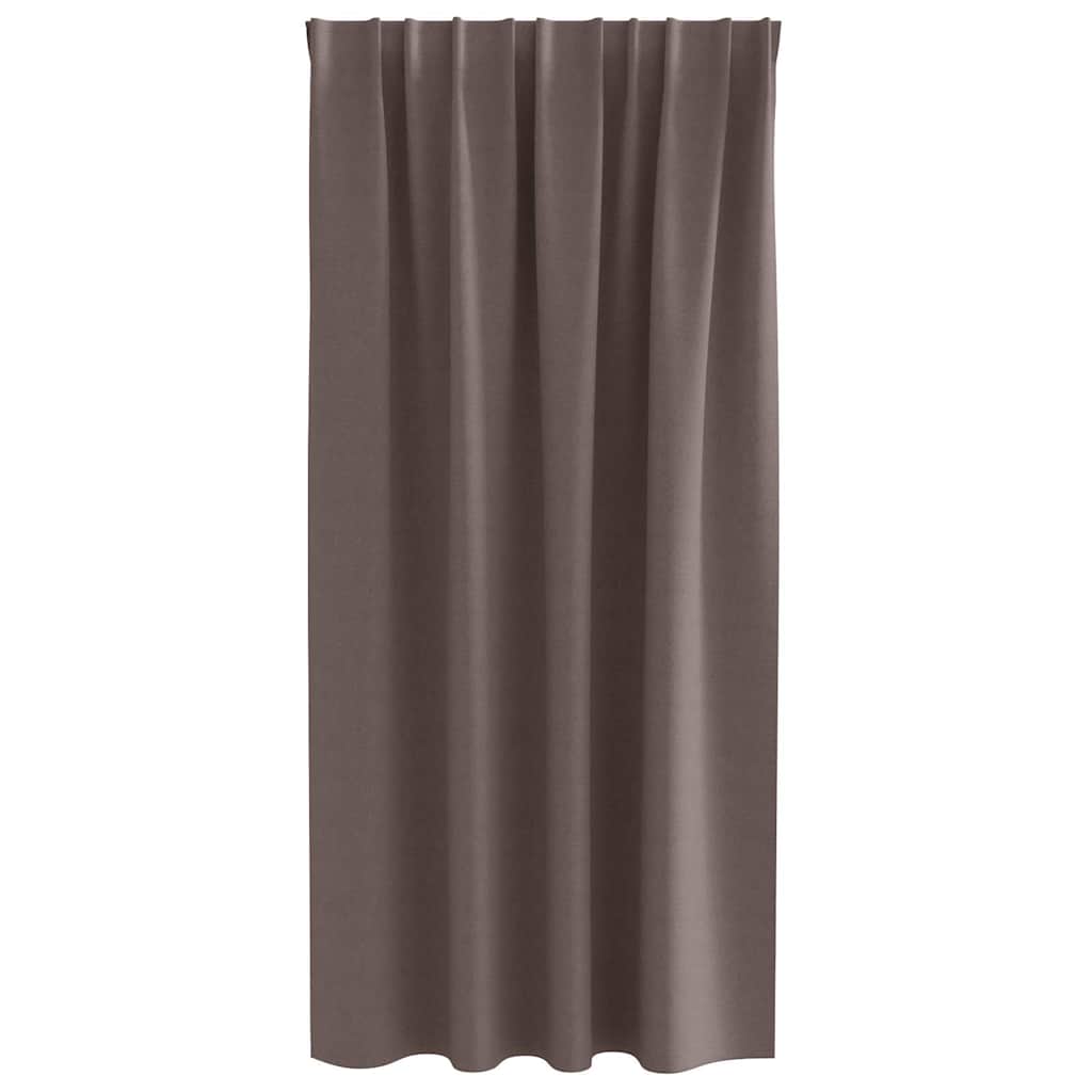 Verdunkelungs-Vorhänge mit Ringen 2 pcs Dunkelbraun