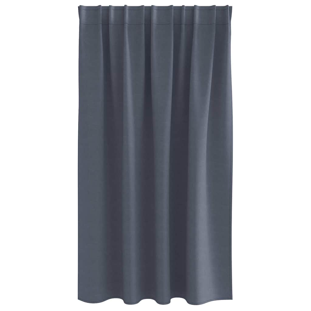 Verdunkelungs-Vorhänge mit Ringen 2 pcs Anthrazit 140 x 140 cm