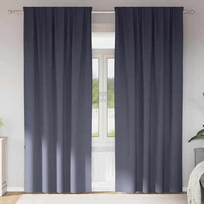 Verdunkelungs-Vorhänge mit Ringen 2 stk. Anthrazit 245 x 140 cm