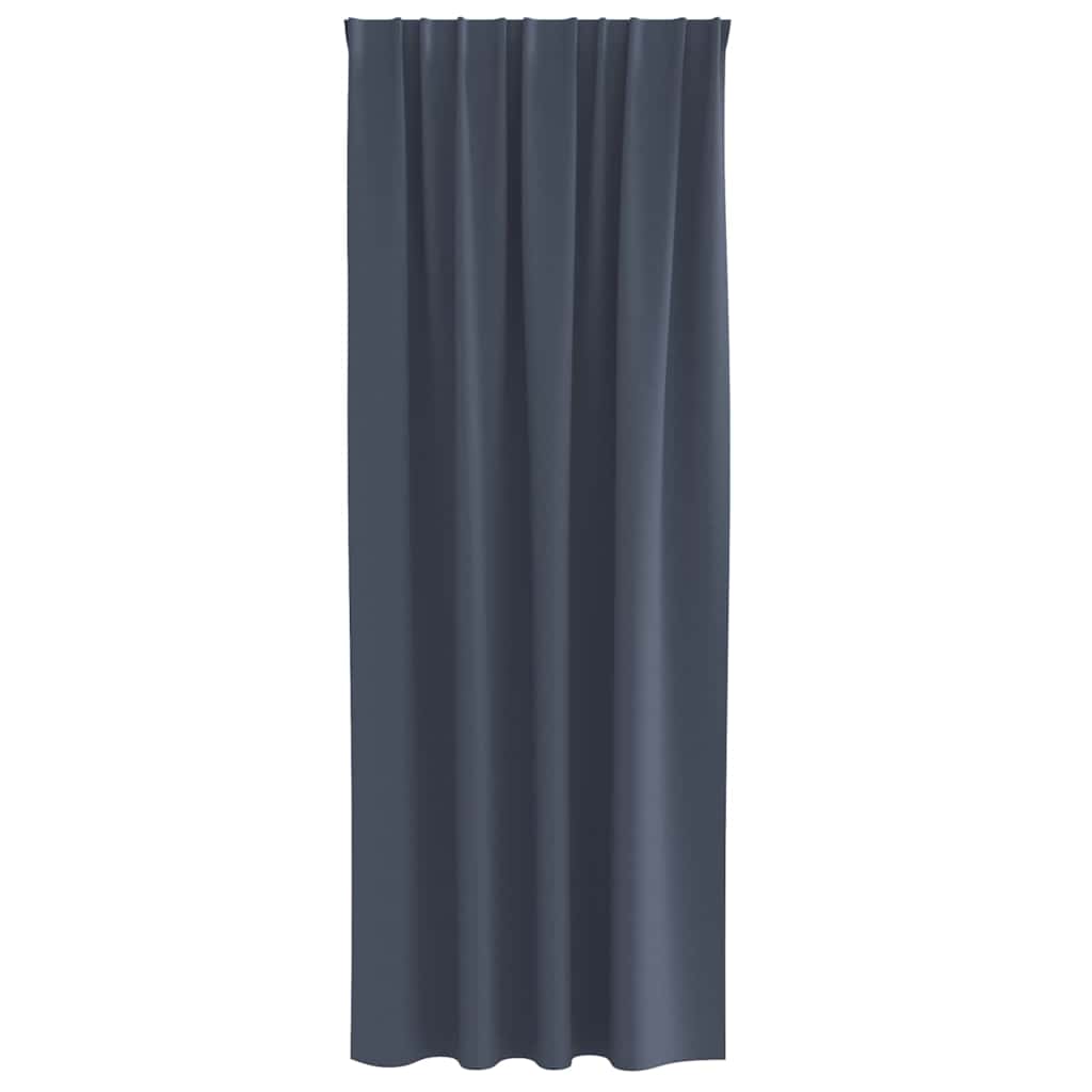 Verdunkelungs-Vorhänge mit Ringen 2 pcs Anthrazit 260 x 140 cm