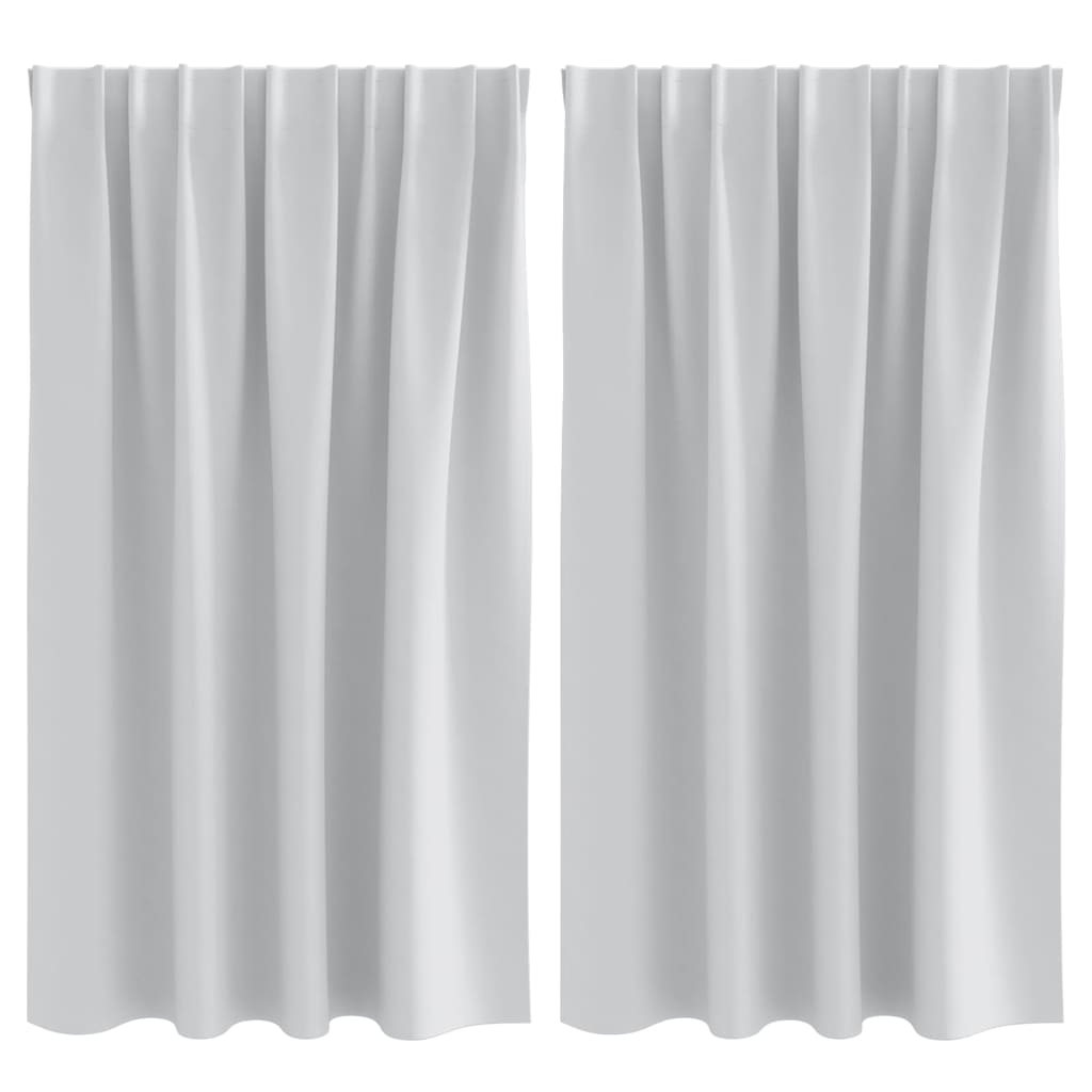 Verdunkelungs-Vorhänge mit Ringen 2 pcs Helles Grau