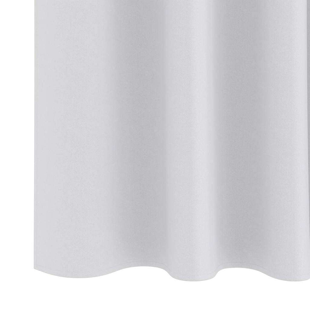 Verdunkelungs-Vorhänge mit Ringen 2 stk. Helles Grau Polyester