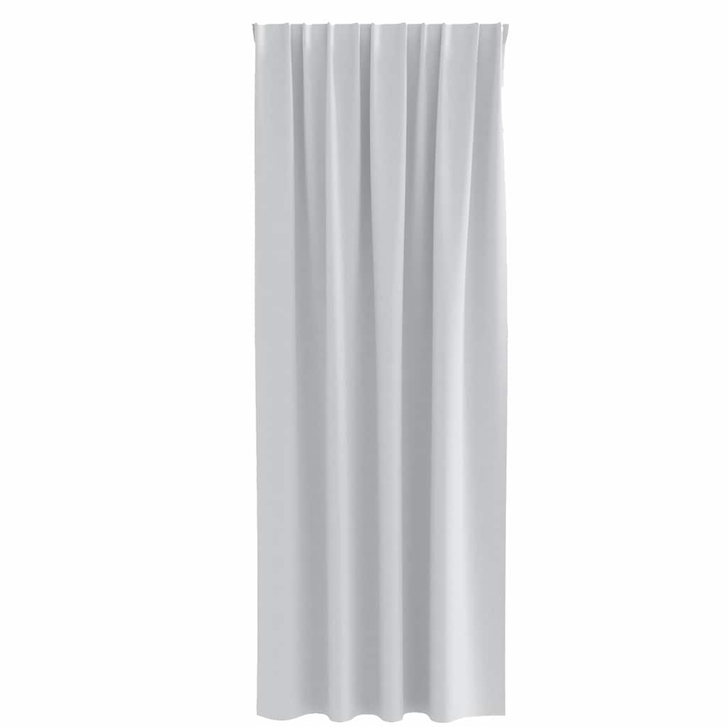 Verdunkelungs-Vorhänge mit Ringen 2 stk. Helles Grau Polyester