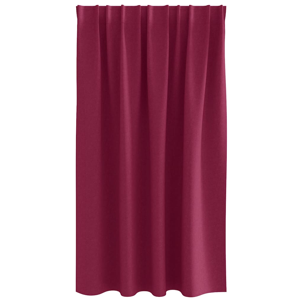 Verdunkelungs-Vorhänge mit Ringen 2 pcs Weinrot 140 x 140 cm