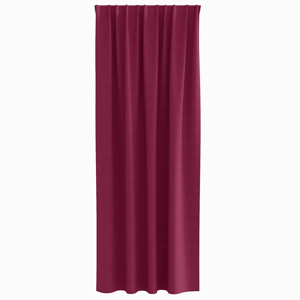 Verdunkelungs-Vorhänge mit Ringen 2 pcs Weinrot 260 x 140 cm