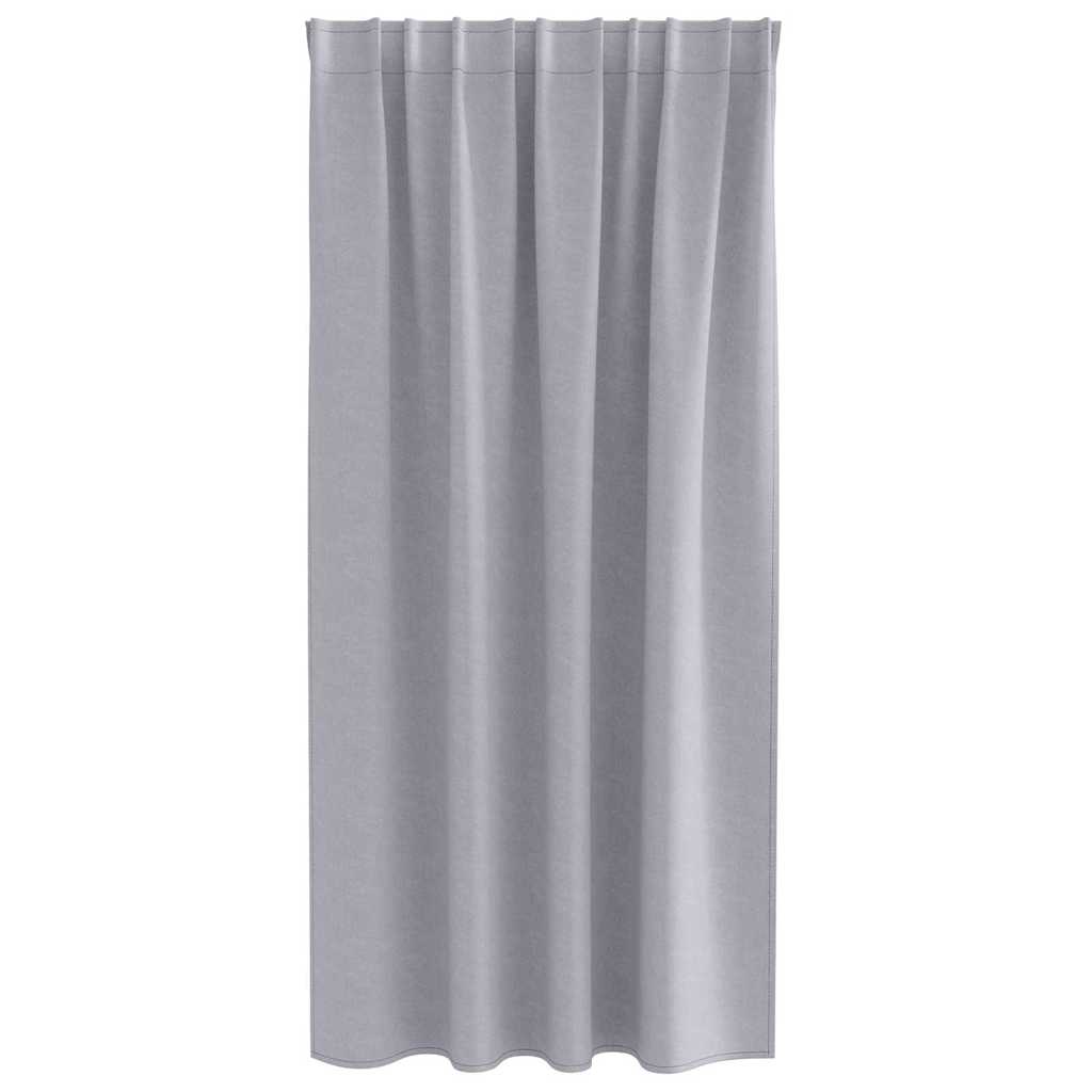Verdunkelungs-Vorhänge mit Ringen 2 pcs Metallic Grau