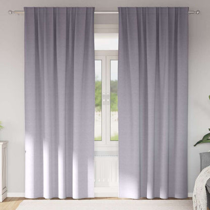 Verdunkelungs-Vorhänge mit Ringen 2 stk. Metallic Grau