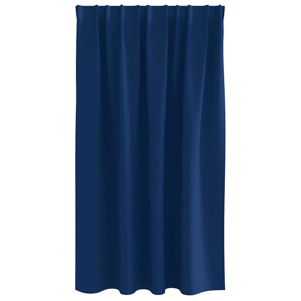 Verdunkelungs-Vorhänge mit Ringen 2 pcs Dunkelblau 140 x 140 cm