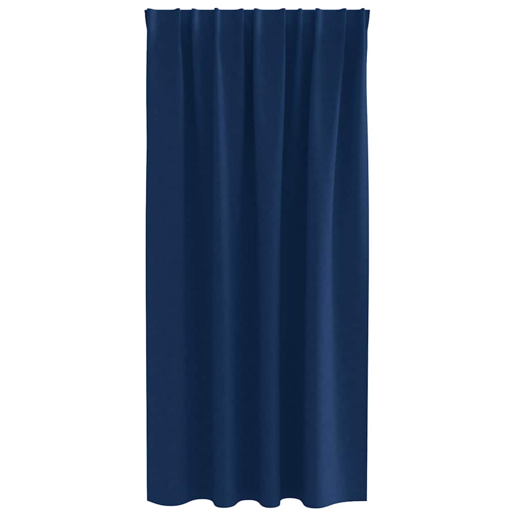 Verdunkelungs-Vorhänge mit Ringen 2 pcs Dunkelblau 175 x 140 cm
