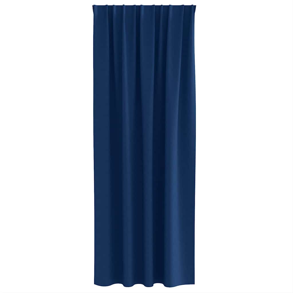 Verdunkelungs-Vorhänge mit Ringen 2 pcs Dunkelblau 260 x 140 cm