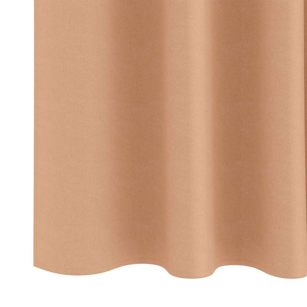 Verdunkelungs-Vorhänge mit Ringen 2 pcs Hellbraun 260 x 140 cm