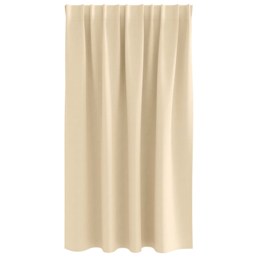 Verdunkelungs-Vorhänge mit Ringen 2 pcs Creme 140 x 140 cm