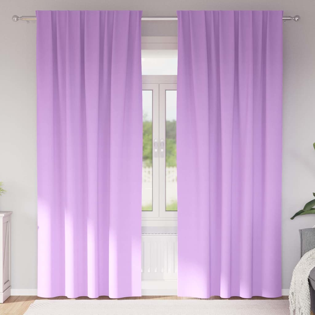 Verdunkelungs-Vorhänge mit Ringen 2 pcs Lila 260 x 140 cm