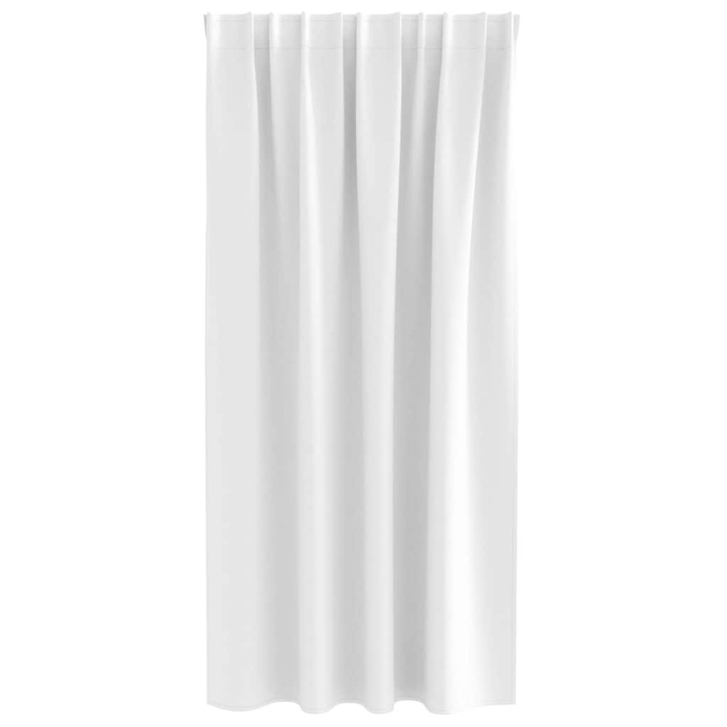 Verdunkelungs-Vorhänge mit Ringen 2 pcs Hellweiß 175 x 140 cm
