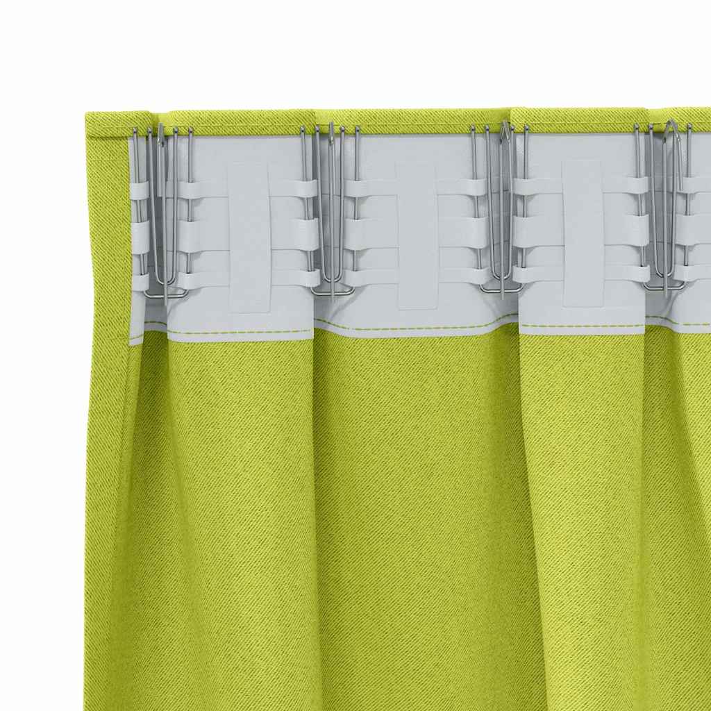 Verdunkelungs-Vorhänge mit Ringen 2 pcs Grün 175 x 140 cm