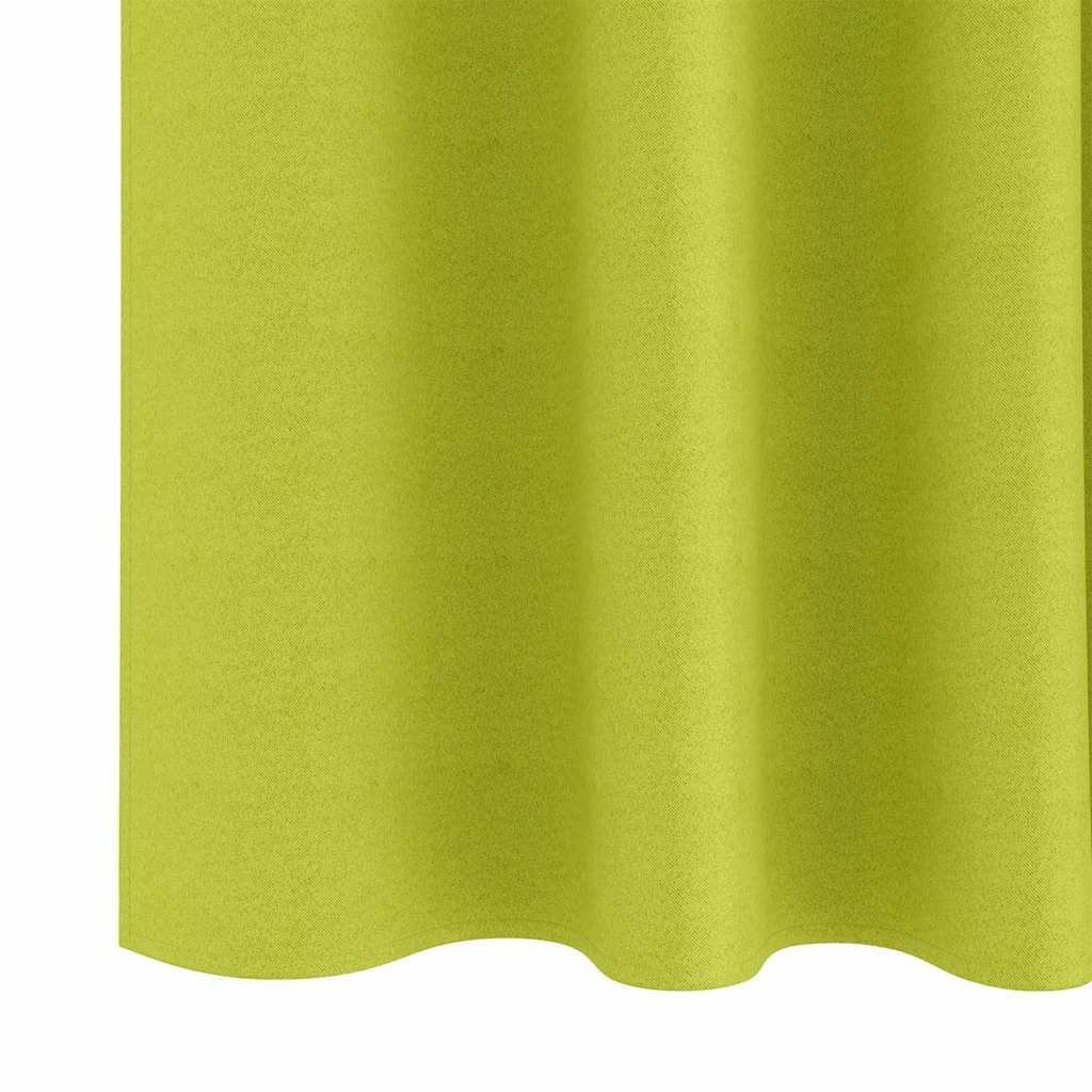Verdunkelungs-Vorhänge mit Ringen 2 pcs Grün 245 x 140 cm