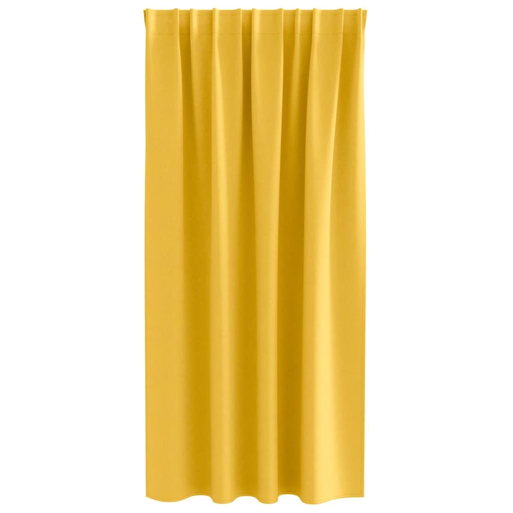 Verdunkelungs-Vorhänge mit Ringen 2 pcs Senfgelb 175 x 140 cm
