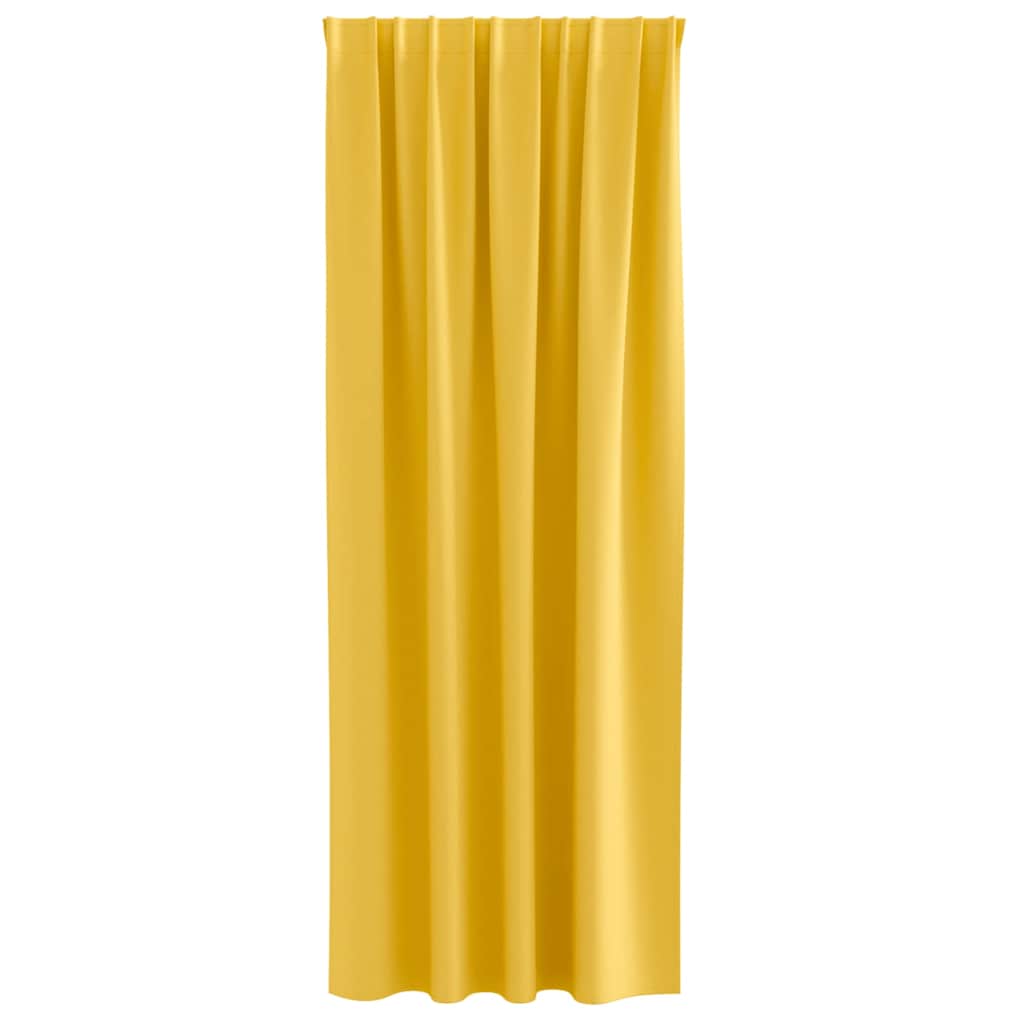Verdunkelungs-Vorhänge mit Ringen 2 pcs Senfgelb 245 x 140 cm