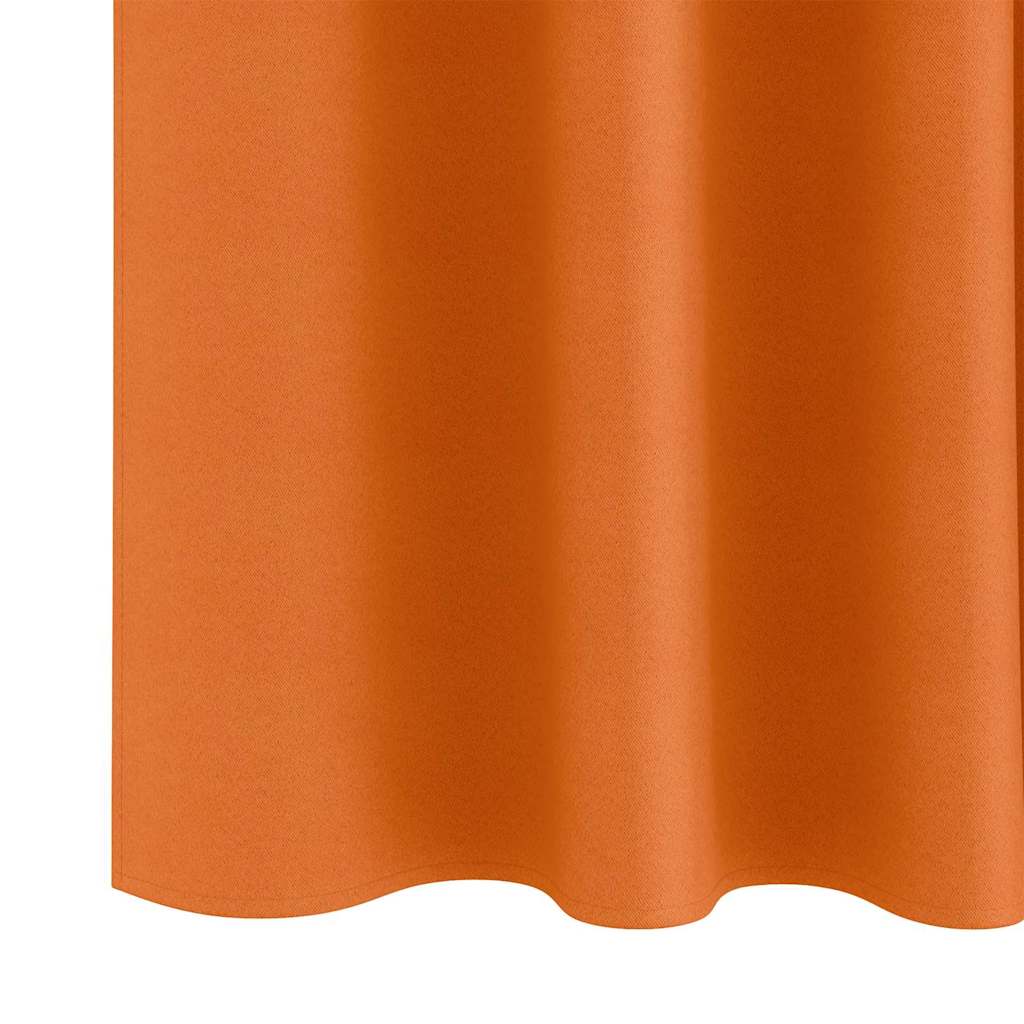 Verdunkelungs-Vorhänge mit Ringen 2 stk. Helles Orange