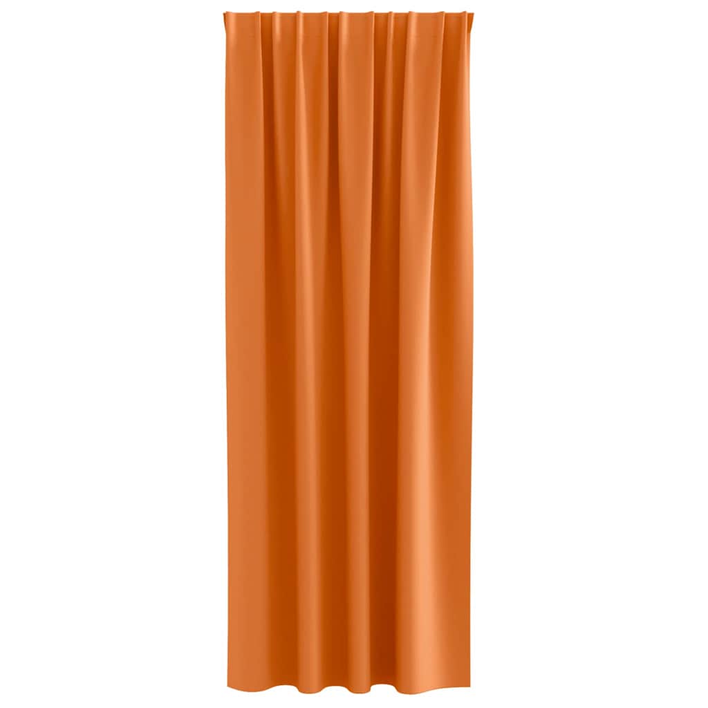 Verdunkelungs-Vorhänge mit Ringen 2 stk. Helles Orange