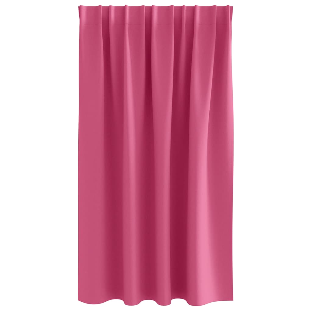 Verdunkelungs-Vorhänge mit Ringen 2 stk. Helles Pink Polyester