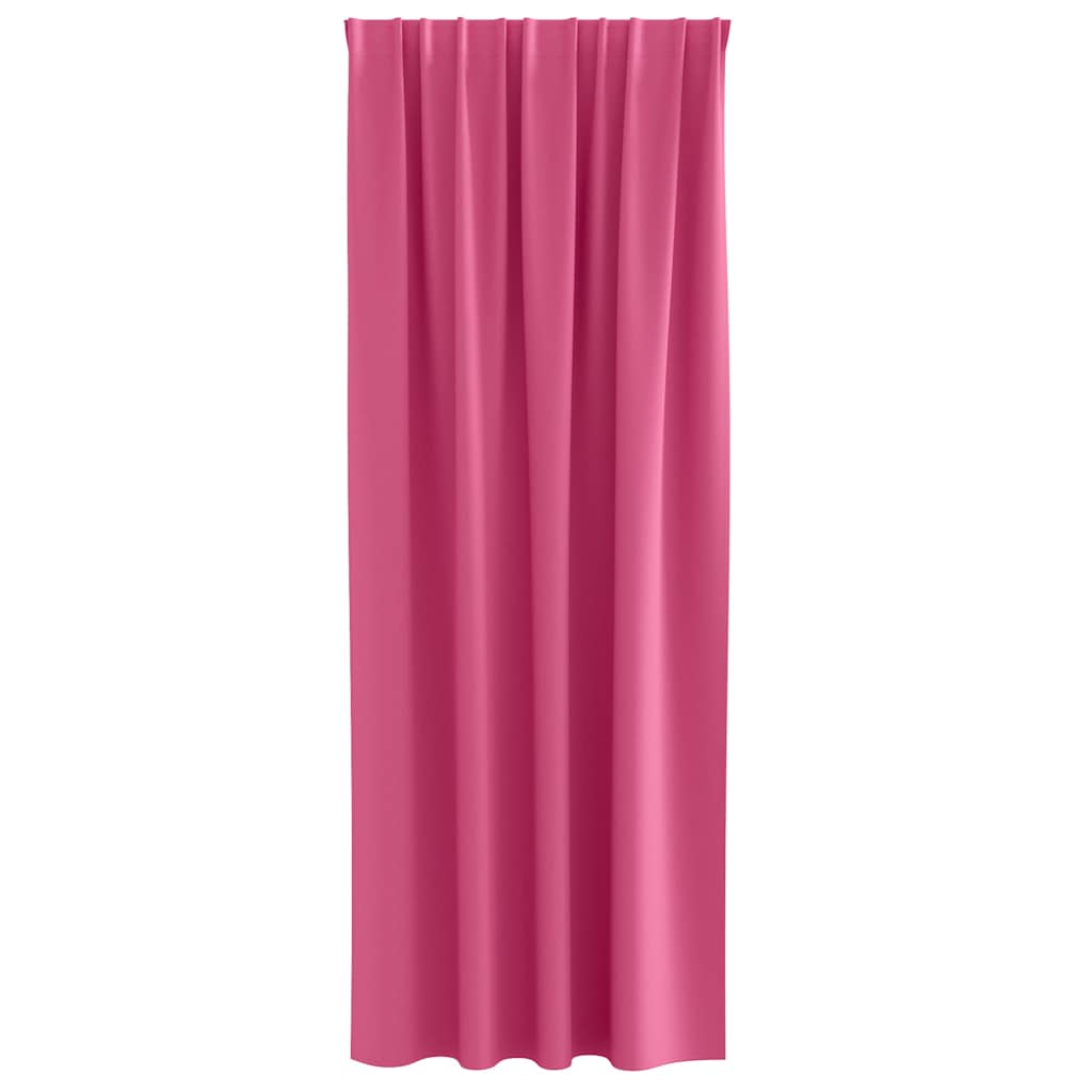 Verdunkelungs-Vorhänge mit Ringen 2 pcs Helles Pink