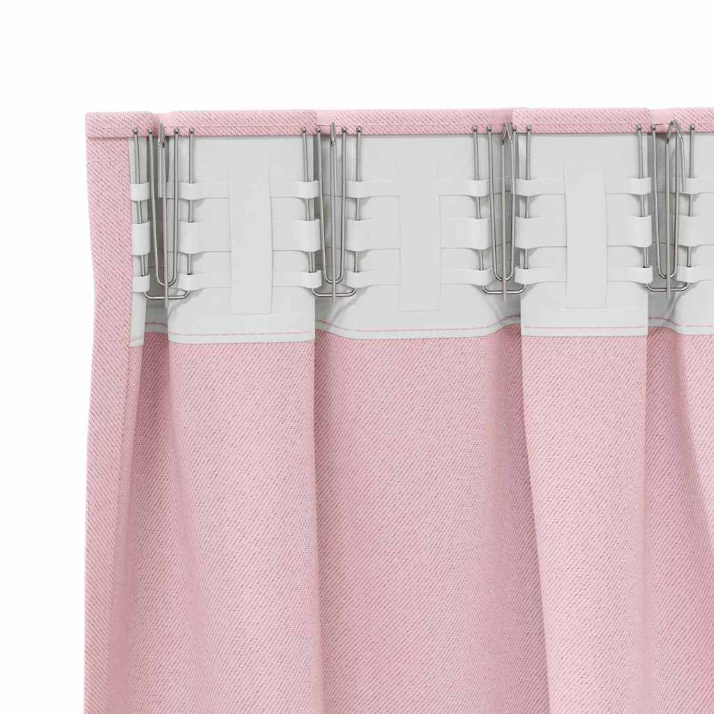 Verdunkelungs-Vorhänge mit Ringen 2 stk. Babyrosa 225 x 140 cm