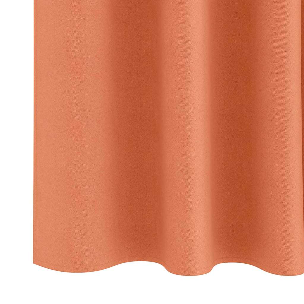 Verdunkelungs-Vorhänge mit Ringen 2 pcs Terrakotta 175 x 140 cm