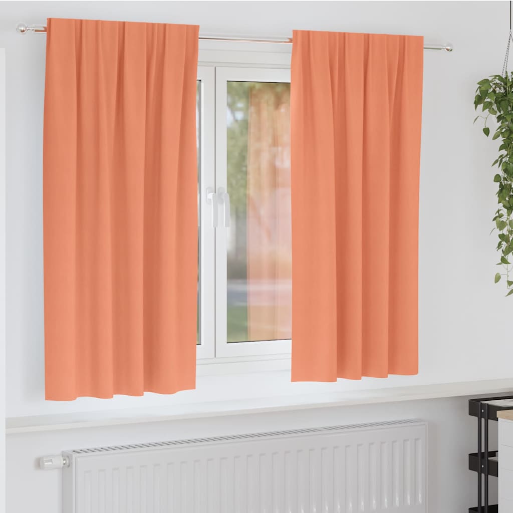 Verdunkelungs-Vorhänge mit Ringen 2 pcs Terrakotta 175 x 140 cm
