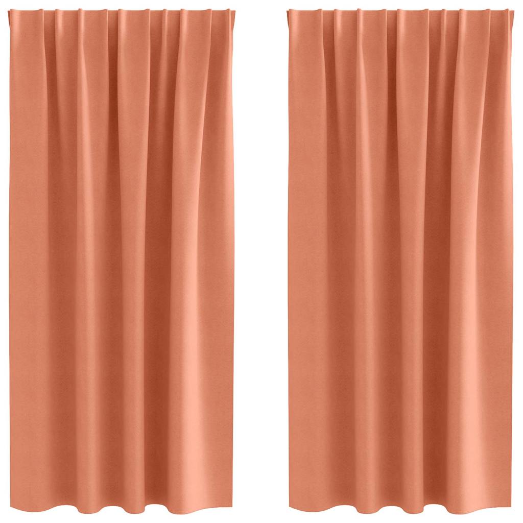Verdunkelungs-Vorhänge mit Ringen 2 pcs Terrakotta 175 x 140 cm