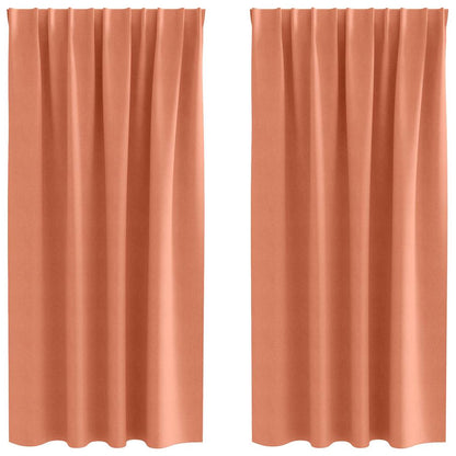 Verdunkelungs-Vorhänge mit Ringen 2 stk. Terrakotta Polyester