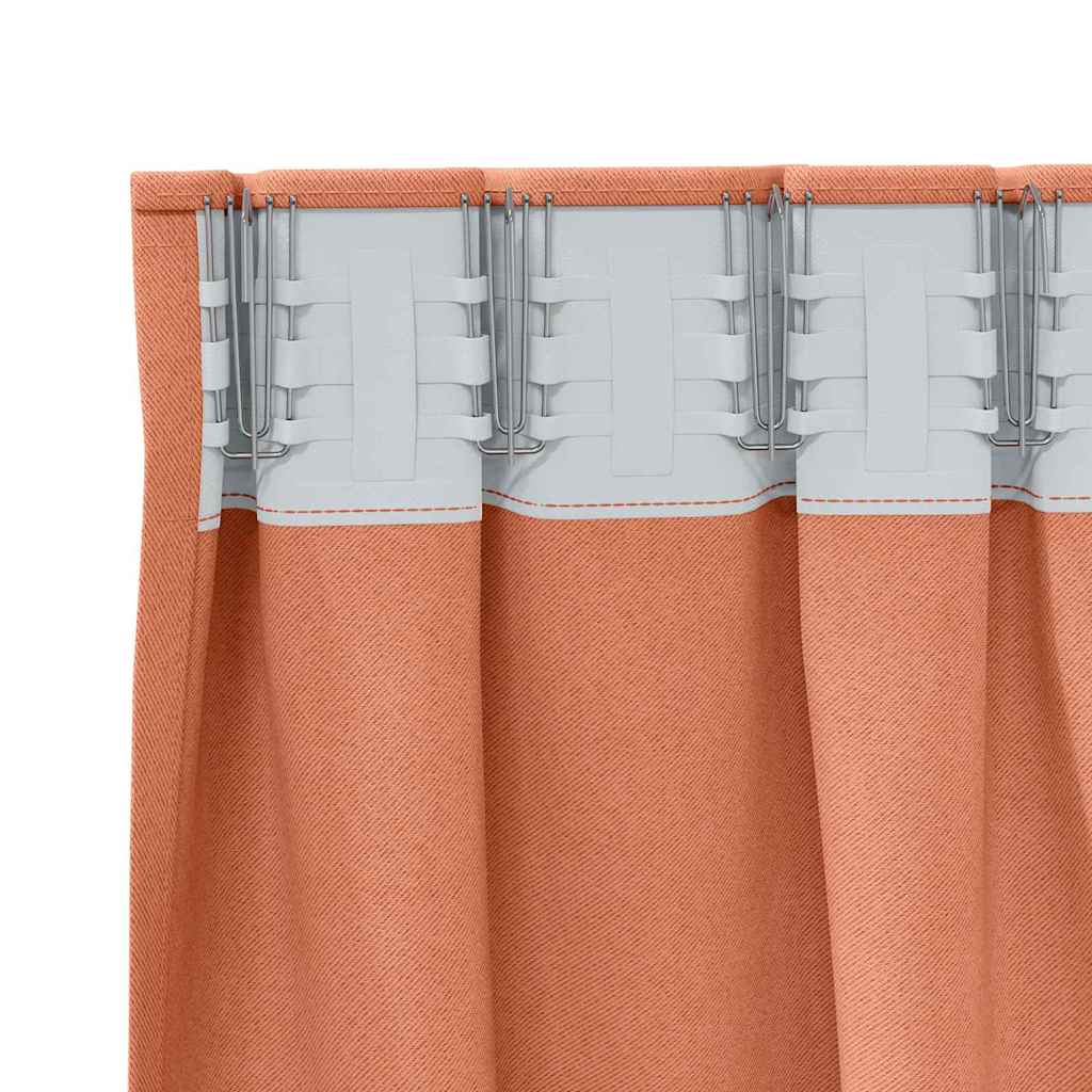 Verdunkelungs-Vorhänge mit Ringen 2 pcs Terrakotta 260 x 140 cm