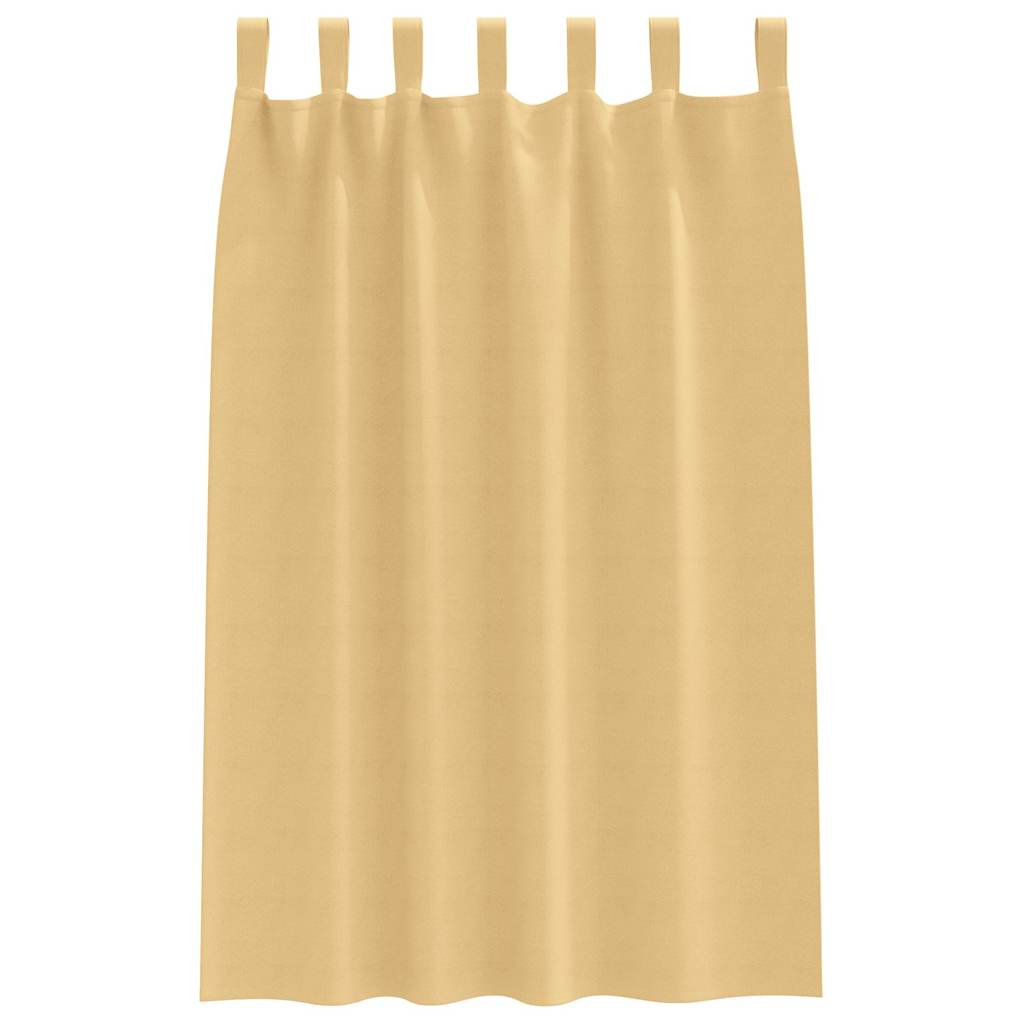 Verdunkelungs-Vorhänge mit Ringen 2 pcs Beige 175 x 140 cm