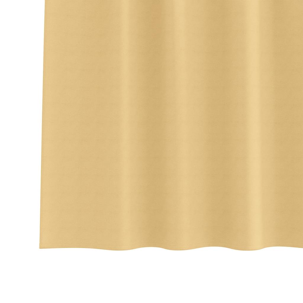 Verdunkelungs-Vorhänge mit Ringen 2 stk. Beige 260 x 140 cm