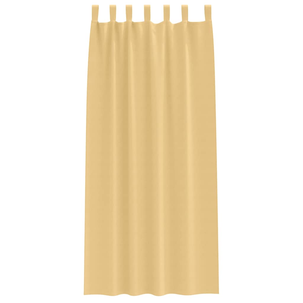 Verdunkelungs-Vorhänge mit Ringen 2 stk. Beige 260 x 140 cm