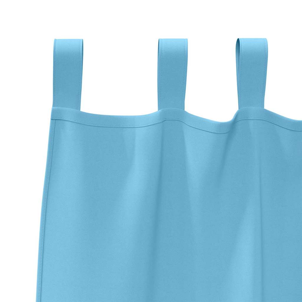 Verdunkelungs-Vorhänge mit Ringen 2 stk. Himmelblau Polyester