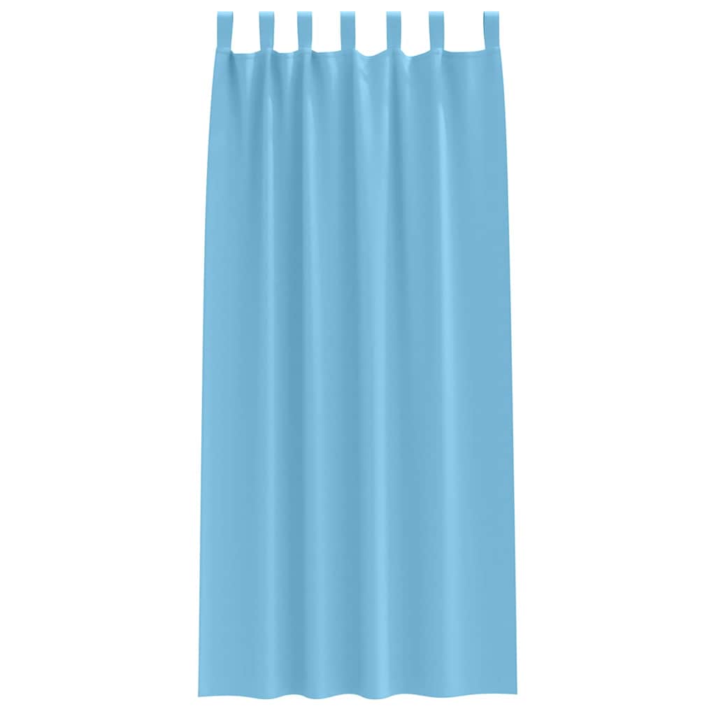 Verdunkelungs-Vorhänge mit Ringen 2 stk. Himmelblau Polyester