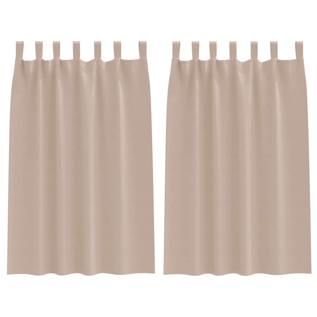 Verdunkelungs-Vorhänge mit Ringen 2 pcs Taupe 175 x 140 cm