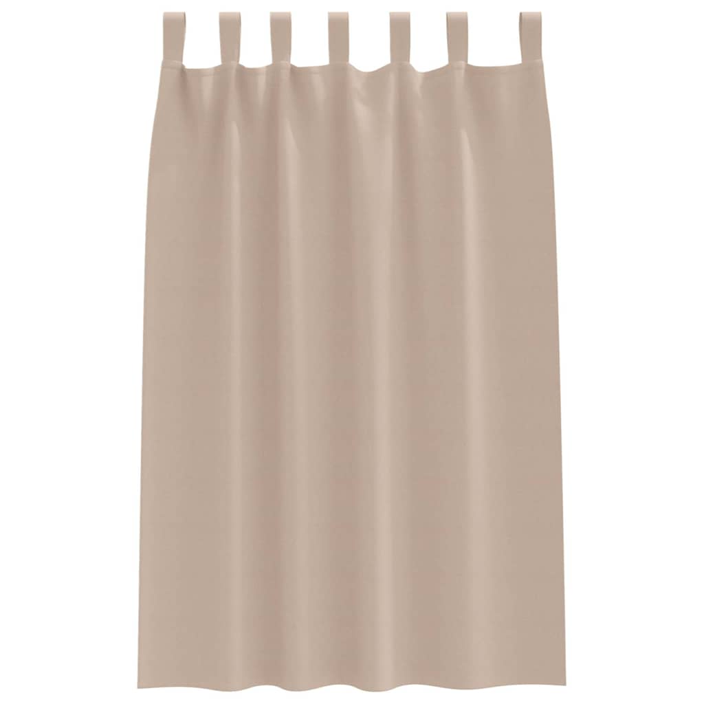 Verdunkelungs-Vorhänge mit Ringen 2 pcs Taupe 175 x 140 cm
