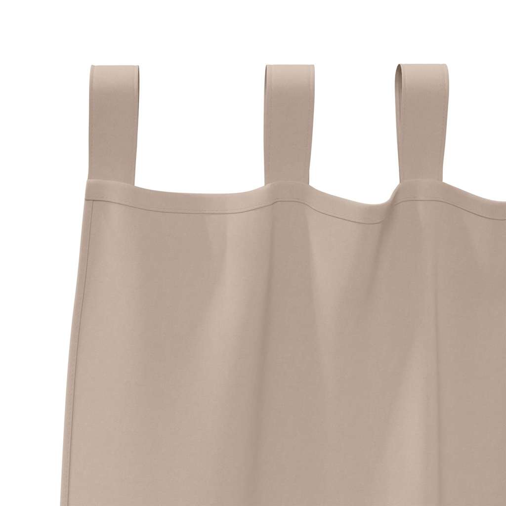 Verdunkelungs-Vorhänge mit Ringen 2 stk. Taupe 225 x 140 cm