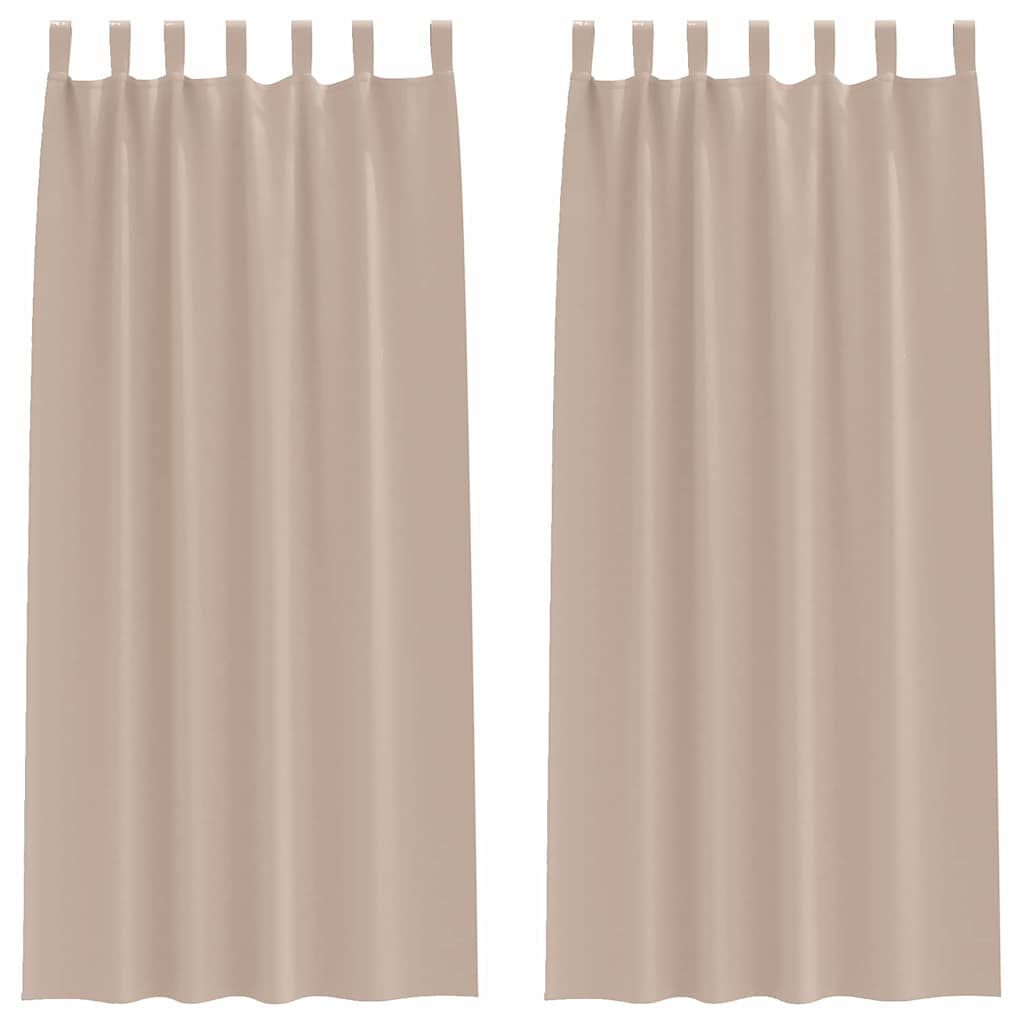 Verdunkelungs-Vorhänge mit Ringen 2 stk. Taupe 225 x 140 cm