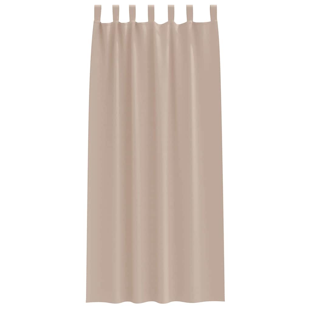 Verdunkelungs-Vorhänge mit Ringen 2 stk. Taupe 225 x 140 cm