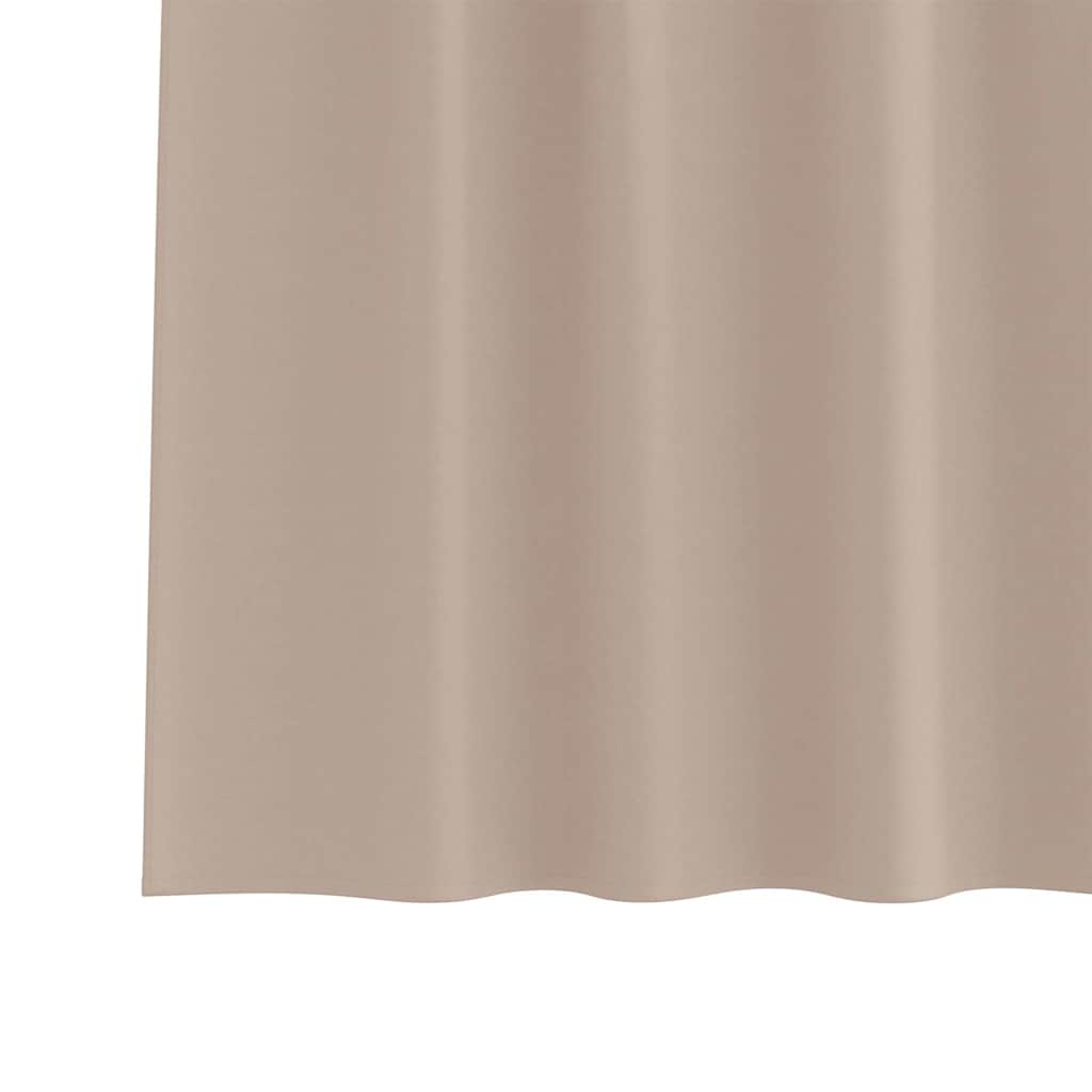 Verdunkelungs-Vorhänge mit Ringen 2 stk. Taupe 245 x 140 cm