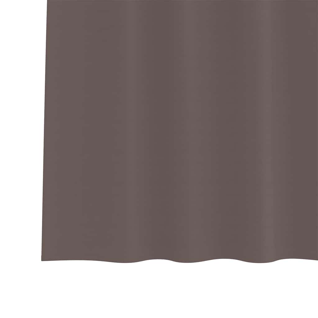 Verdunkelungs-Vorhänge mit Ringen 2 stk. Dunkelbraun Polyester