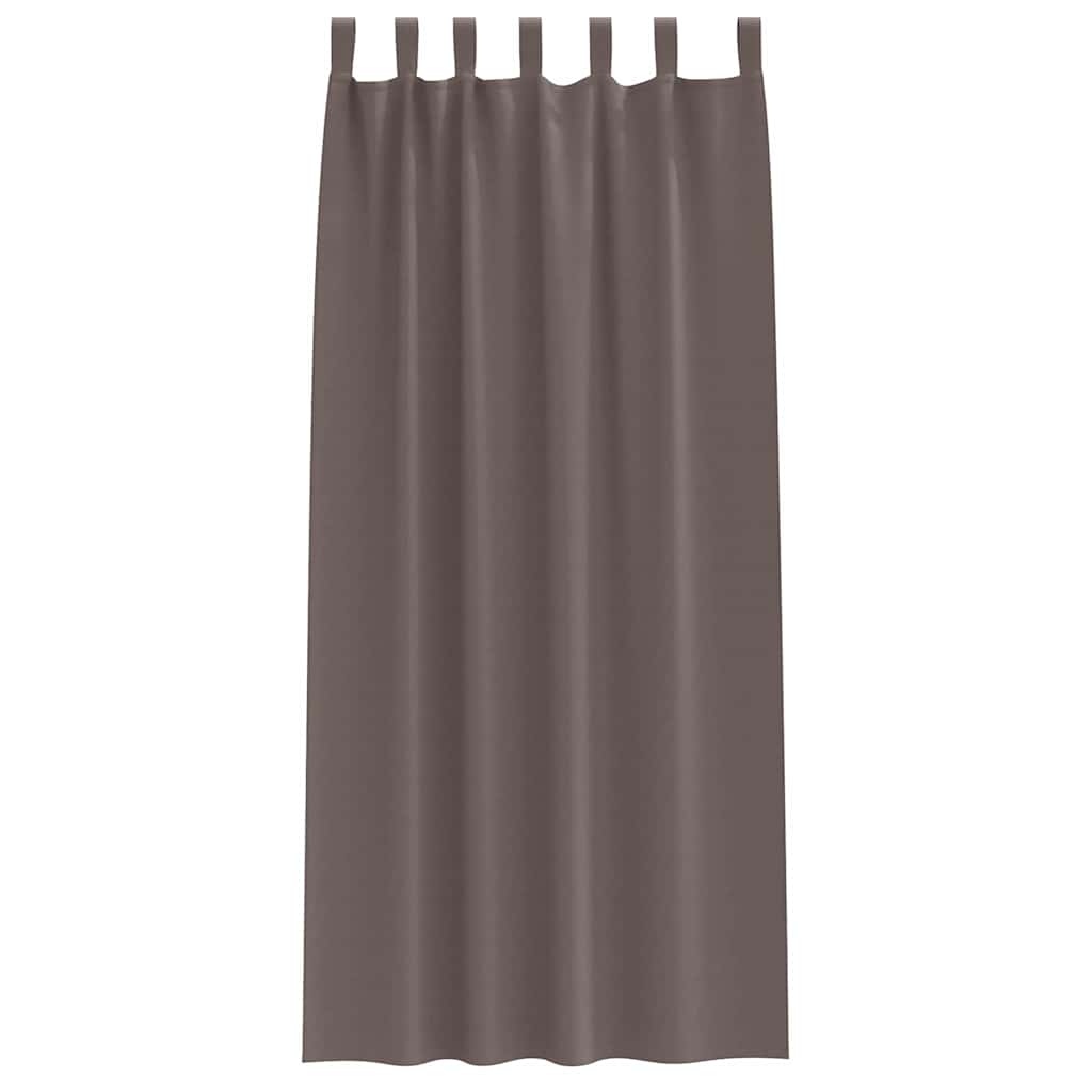 Verdunkelungs-Vorhänge mit Ringen 2 stk. Dunkelbraun Polyester