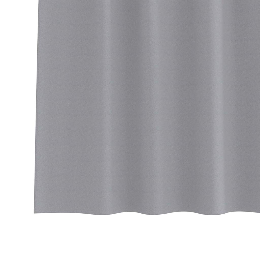 Verdunkelungs-Vorhänge mit Ringen 2 pcs Hellgrau 175 x 140 cm