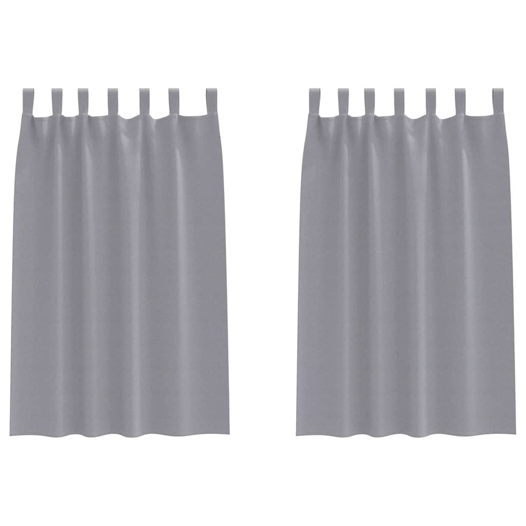 Verdunkelungs-Vorhänge mit Ringen 2 pcs Hellgrau 175 x 140 cm