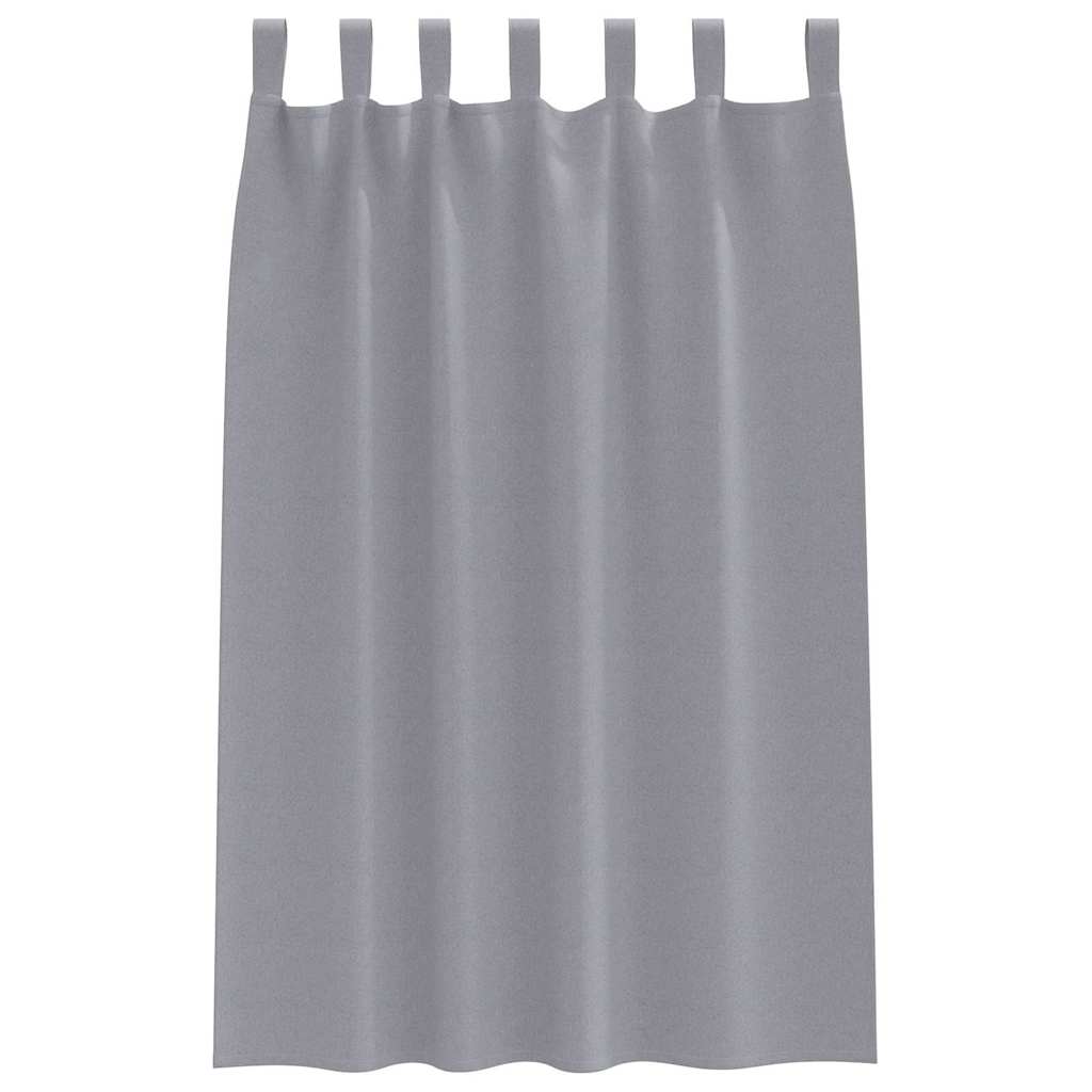 Verdunkelungs-Vorhänge mit Ringen 2 pcs Hellgrau 175 x 140 cm